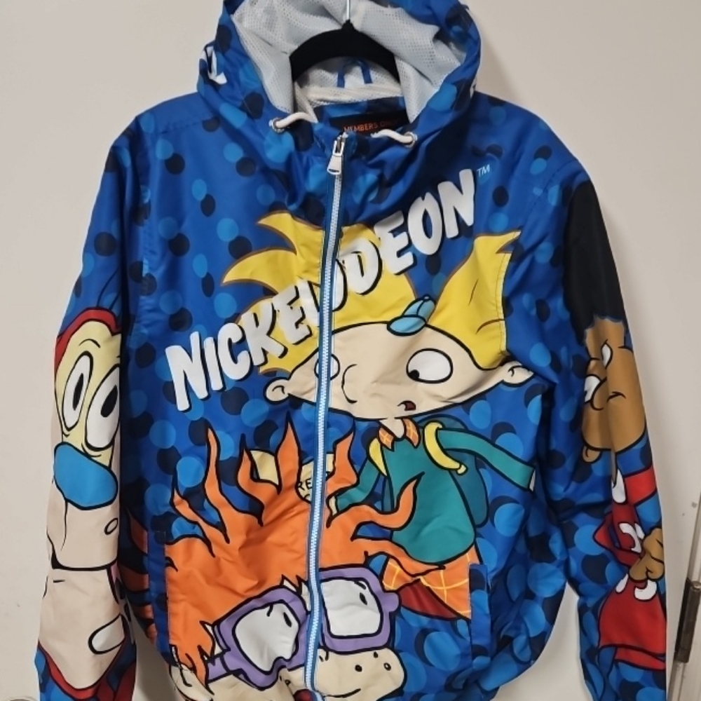 Members‎ Only x Nickelodeon Rugrats Blue Windbreaker Jacket Size Medium